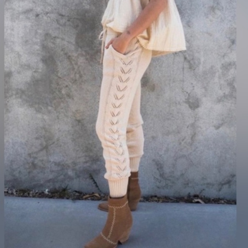 Spell Linda Knit Pants in Sand XS NWT